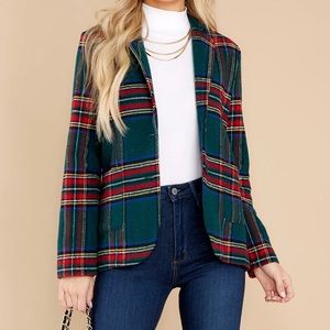 Plaid Green Blazer